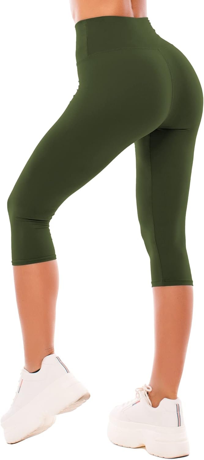 High Waisted Leggings for Women - Full Length & Capri Buttery Soft Yoga Pants for Workout Athletic