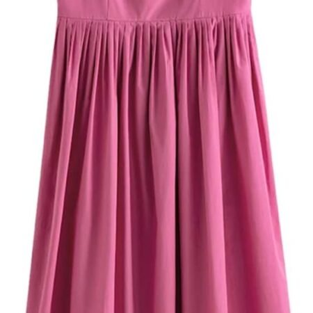 Suspender Dress for Women High Waist Solid Long Skirt for Female