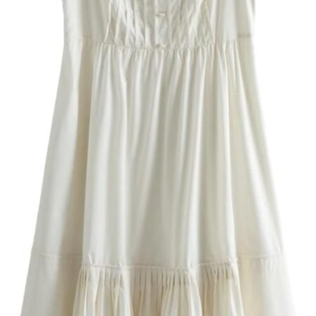 Women One-Line Collar Suspender Dress Slimming Long Skirt Solid Sleeveless Camisole Dresses