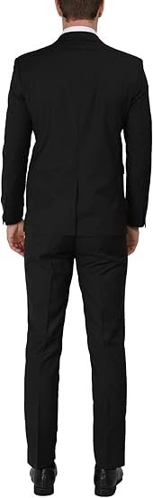 Men's Suits Slim Fit 2 Piece Two Button Blazer Wedding Prom Tuxedo Single Breasted Jacket Pants Set - Image 2