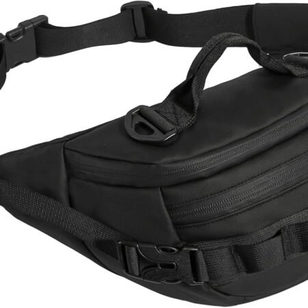 Tactical Fanny Pack for Men Women Military Waist Bag  Utility Hip Belt Pouch Crossbody Bags Bumbag for Cycling Hiking Walking Fishing Black