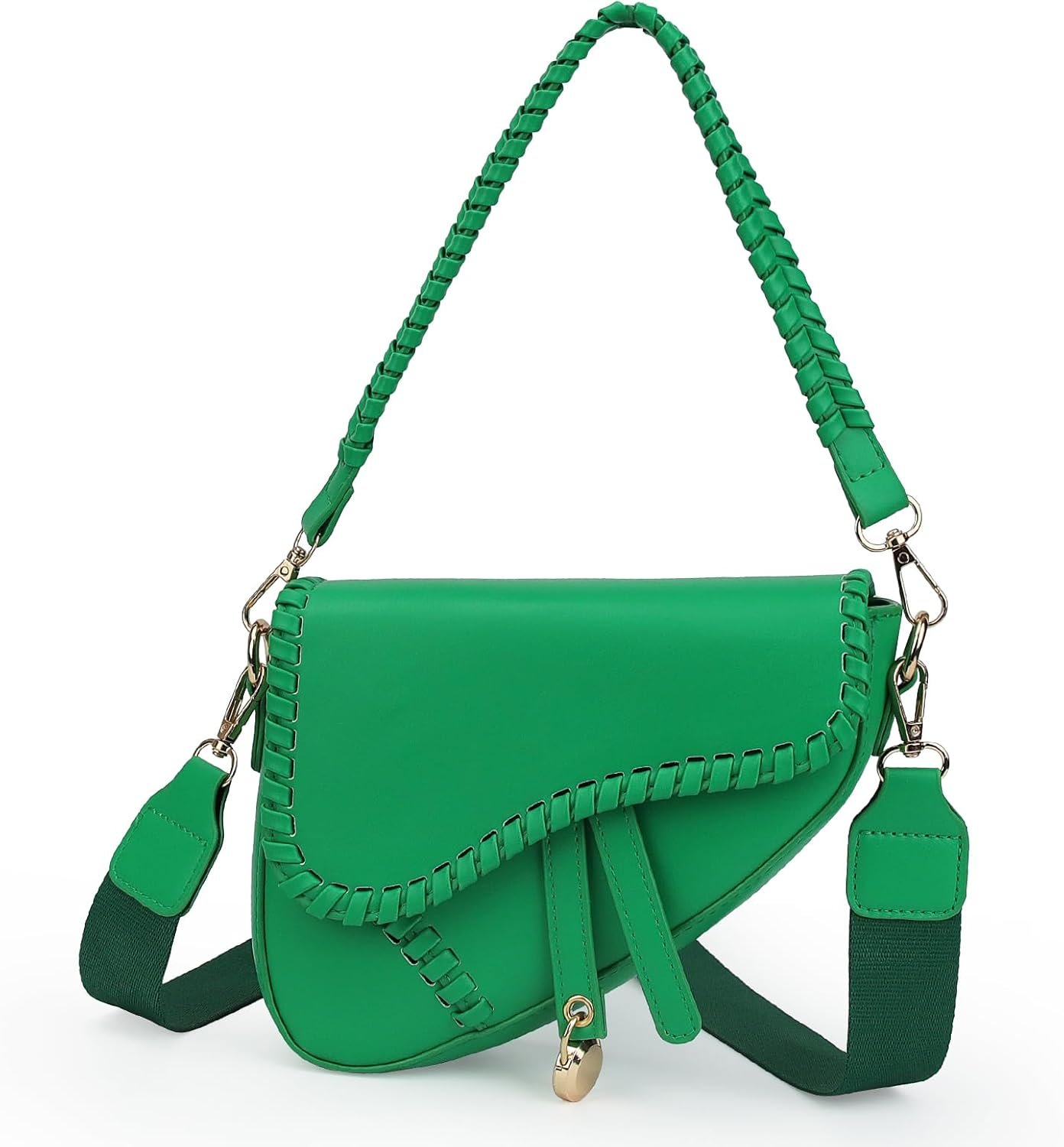 Women Saddle Shoulder Bag Clutch Purse Small Crossbody Bag Satchel Bags Handbag PU Leather