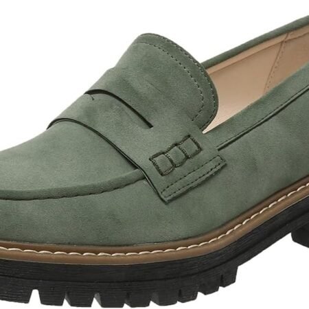 Women's Loafers Shoes Platform Chunky Penny Loafer Lug Sole Comfortable Slip On Work Office Business Casual Dress Shoes