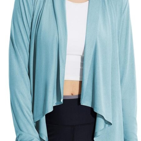 Women's UPF 50+ Beach Cover Up Lightweight Cardigan Sun Shirts Long Sleeve  Sun Wrap with Pocket Outdoor