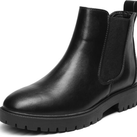 Women's Low Heel Chelsea Ankle Boots Fashion Slip On Elastic Fall Booties Shoes