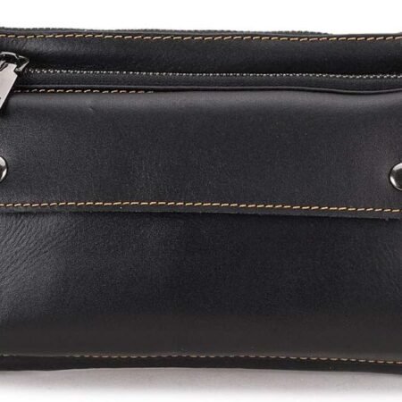 Unisex Brown Genuine Leather Waist Bag Messenger Fanny Pack Bum Bag For Men Women Travel Sports Running Hiking