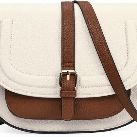 Crossbody Bag for Women Saddle Shoulder Purse Ladies Boho Cross Body Handbag Vegan Leather