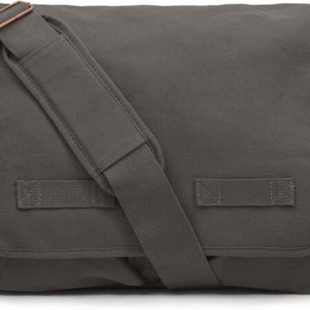 Classic Vintage Messenger Bag - Original Heavyweight Cotton Canvas Shoulder Bag with Upgraded Features