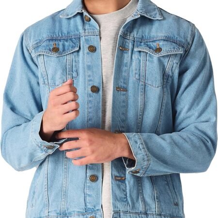 Jean Jacket For Men - Classic Trucker Style Slim Fit Casual Outerwear Button Down Cowboy Cut - Men's Denim Jacket