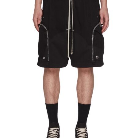 Exposed Zip Cotton Shorts