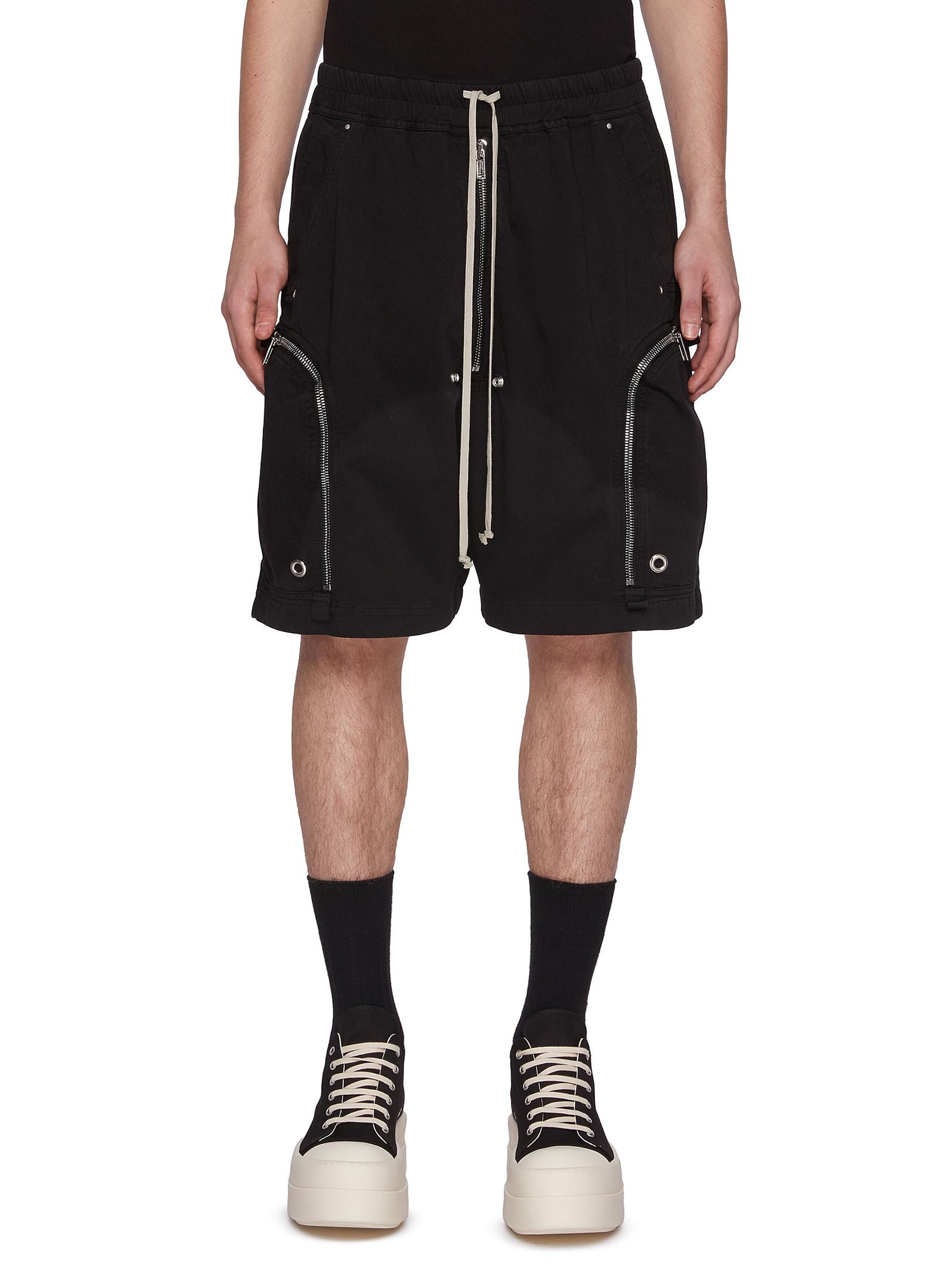 Exposed Zip Cotton Shorts