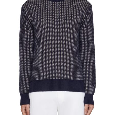 Contrast Edge Cashmere Mohair Silk Sweater
