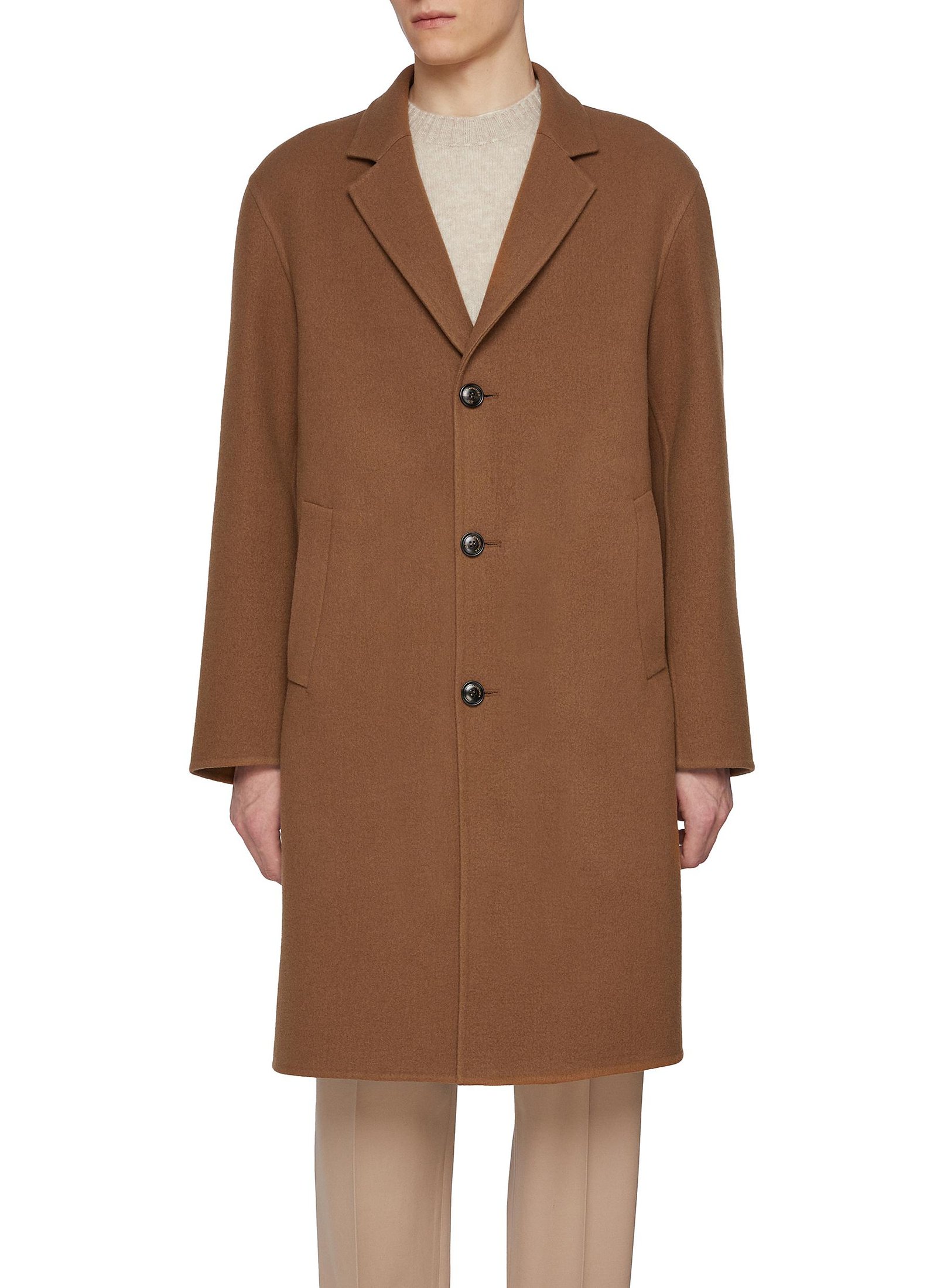 Notch Lapel Cashmere Coat