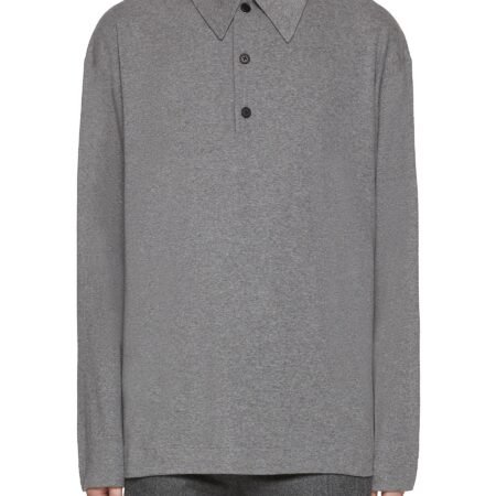 Point Collar Cotton Cashmere Blend  Shirt