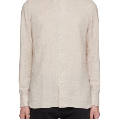 Spread Collar Cotton Wool Shirt