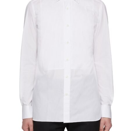 Spread Collar Cotton Shirt