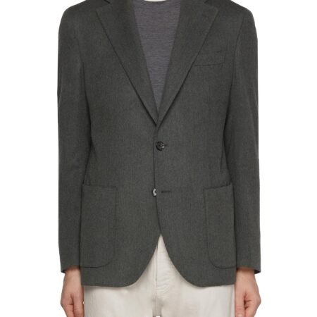 Notch Lapel Single Breasted Virgin Wool Blazer