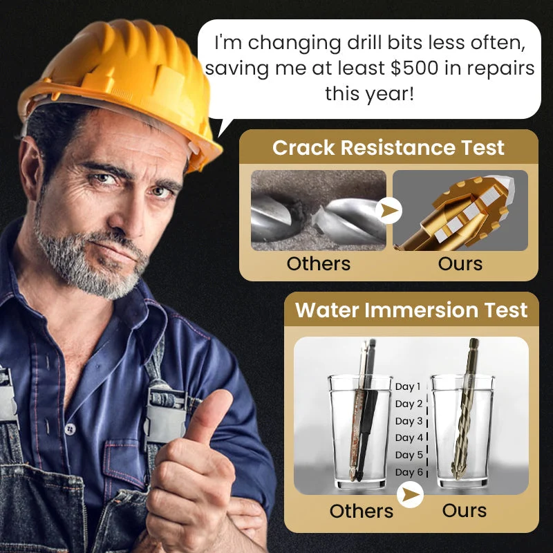 🏆Flash Sale⚡ 50K+ SOLD! 💥High-Strength 4-Flute Serrated Eccentric Drill Bit Kit - Image 8