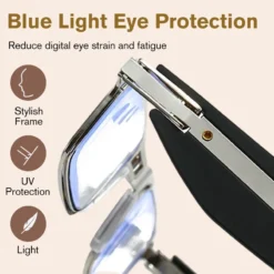 Alternative view of Foldable Anti-Blue Light Reading Glasses with Case