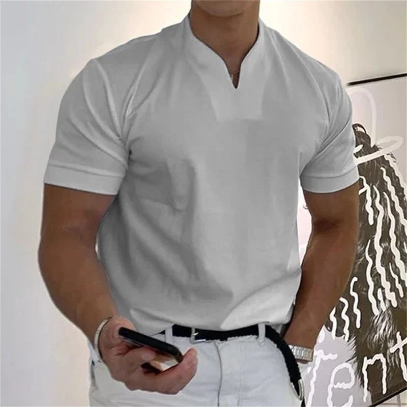 ⏰ Now only 50% off! 💎 Men Gentlemans Business Short Sleeve Fitness T-shirt - Image 9