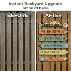 Alternative view of 💖Limited-time 50% OFF🏡Rustic Wooden Garden Hanging Sign Wall Decor Plaque