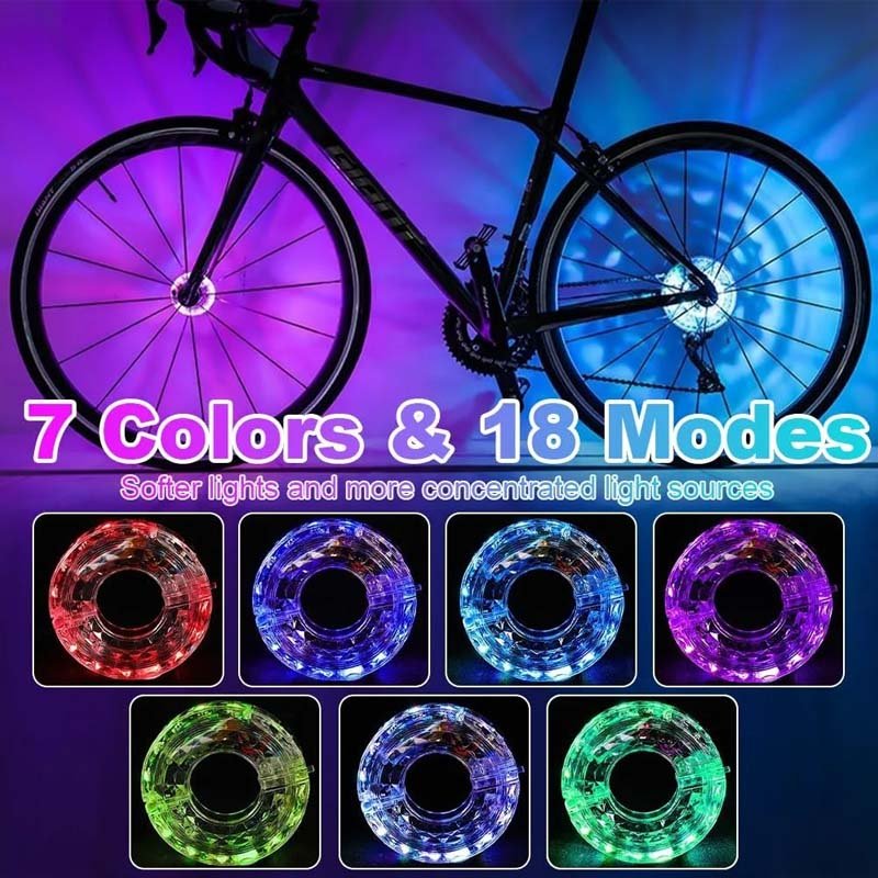 🚲 LED Cycling Wheel Hub Lights | Christmas SALE 52% OFF | Waterproof Spoke Lights for Night Safety | Perfect Gift for Bikers & Cycling Enthusiasts 🎄✨