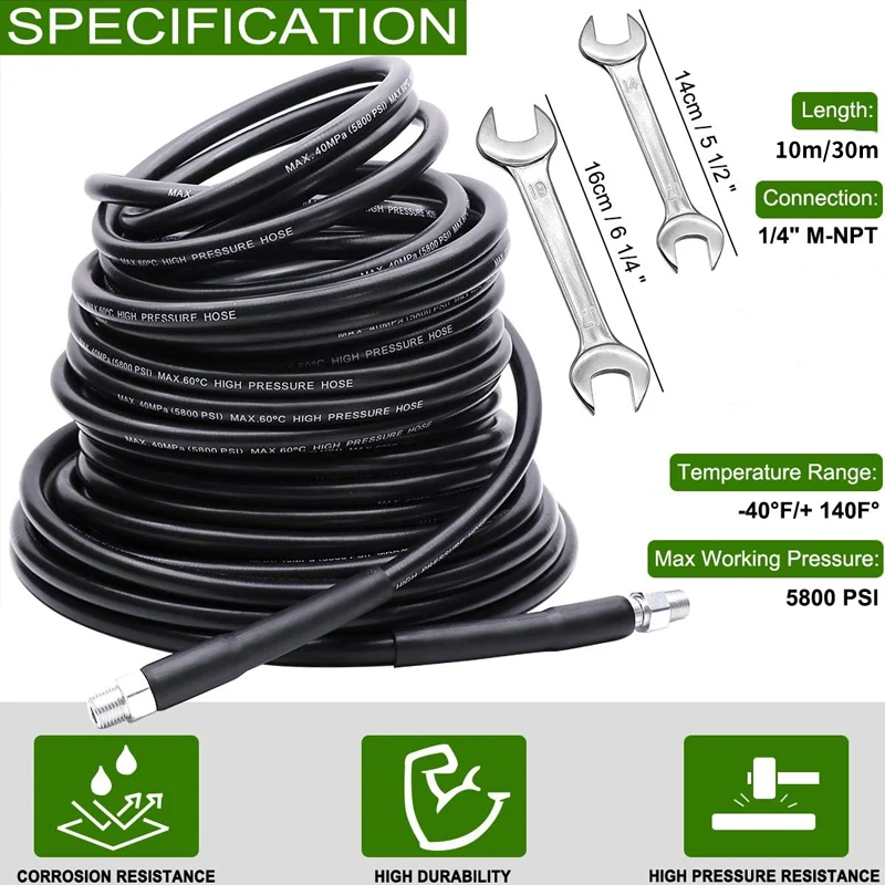 π¦ 50% OFF INSTANT! πΏ 5800PSI Sewer Jetter Kit - High-Pressure Nozzle & Hose for Clogged Drains/Pipes, Compatible with Most Pressure Washers π§π¦ - Image 5