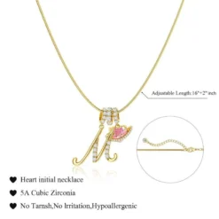 Alternative view of 🎁2026 Mother's Day Gifts 50% Off--💖3-Layering Initial A-Z Letter Pendant Necklaces