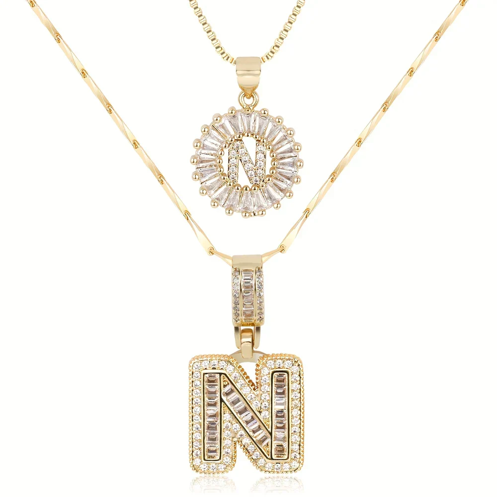 🎁New Year Sale 50% OFF💖2 Pack - Initial Letter Pendant Necklaces - Image 48