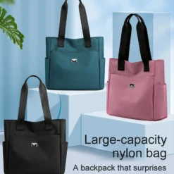 š„Large Capacity Water Repellent Multi Pocket Nylon Shoulder Bagš