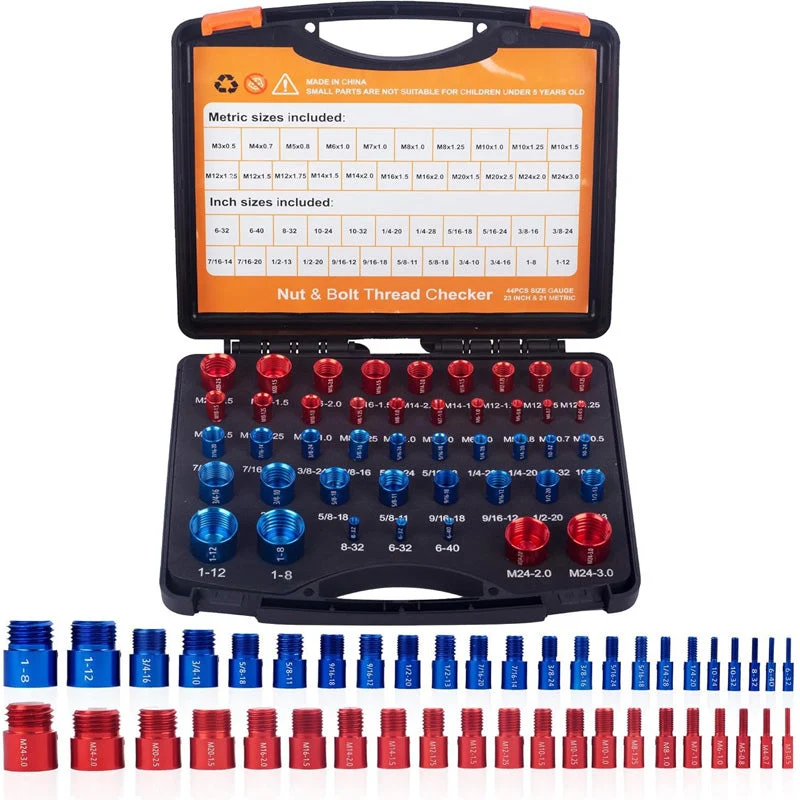 📢📢60% OFF !! ⏰Nut & Bolt Thread Checker Kit for Inspection of Fixed Bolts or Threaded Holes