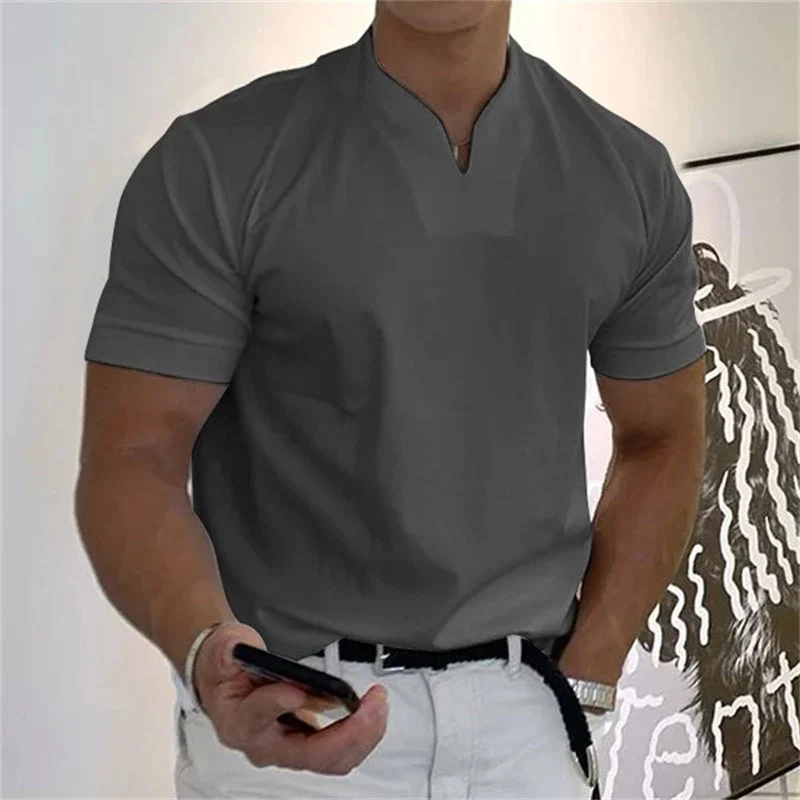 ⏰ Now only 50% off! 💎 Men Gentlemans Business Short Sleeve Fitness T-shirt - Image 5