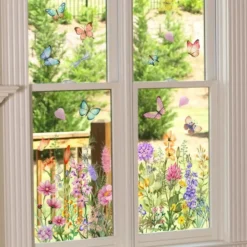 Alternative view of 💐Time-limited Special💞Colorful Floral Bouquet Window Sticker🖼️(Cut to size freely)
