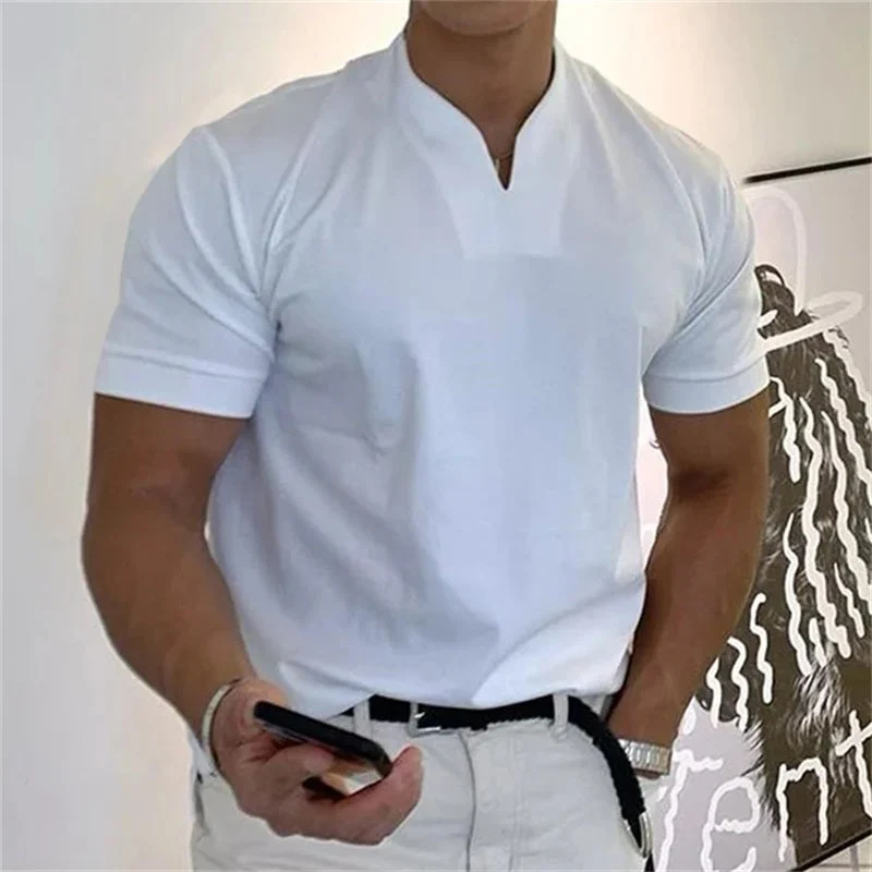 ⏰ Now only 50% off! 💎 Men Gentlemans Business Short Sleeve Fitness T-shirt - Image 11