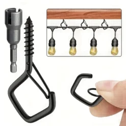 🛠️50% OFF NOW! 🔒 20Pcs Square Snap Clips Hooks – Secure Lock, Versatile & Durable for Bonsai, Lights & Decor ✨
