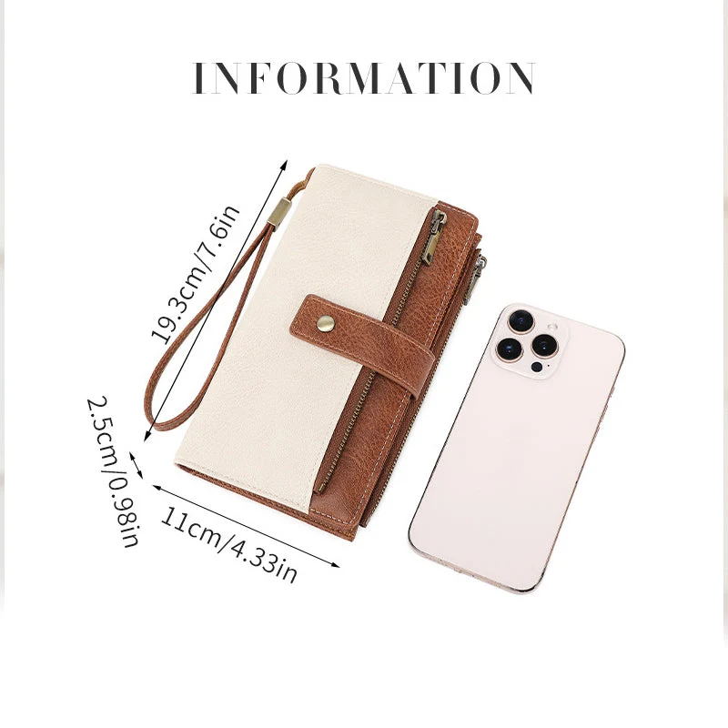 Women's Retro Style RFID Blocking Tri-fold Wallet - Image 17