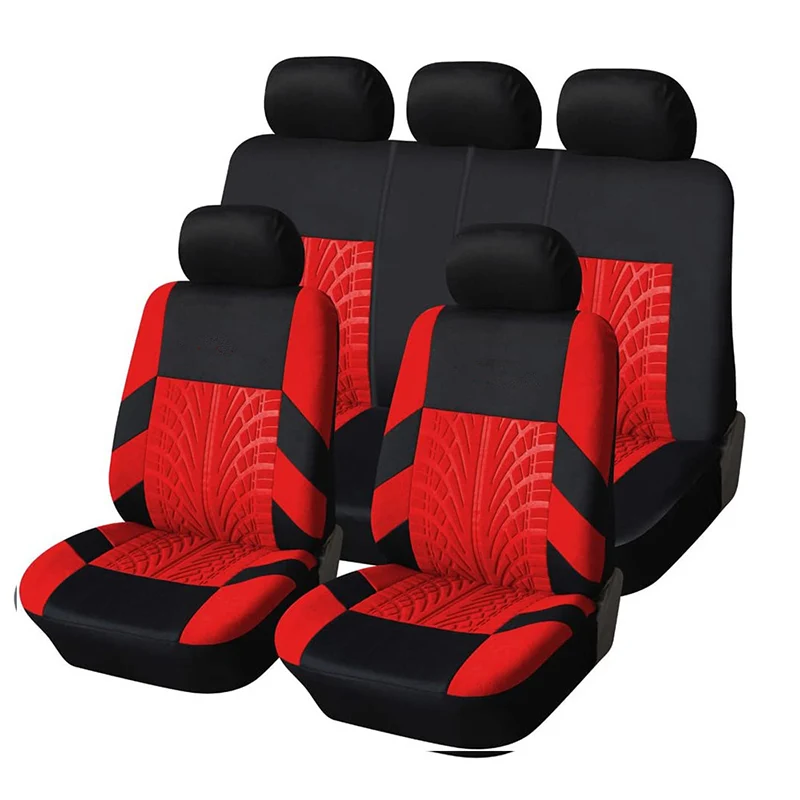 Car Seat Cover Set with Tire Tread Pattern - Image 9