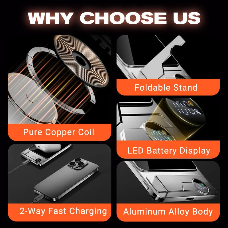 💯 Dual Mode Magnetic Power Bank with Stand - Image 2