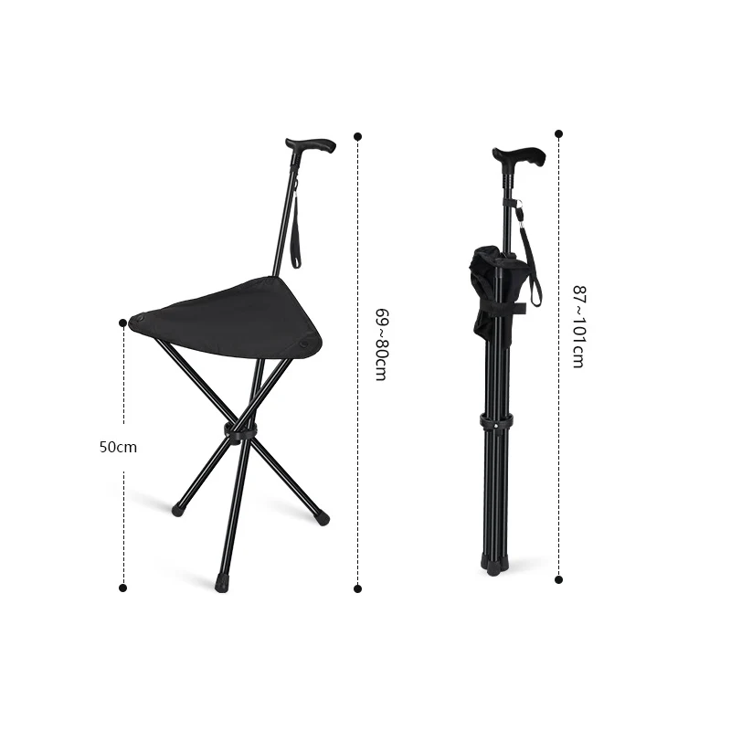 Folding Walking Cane with Seat - Image 10