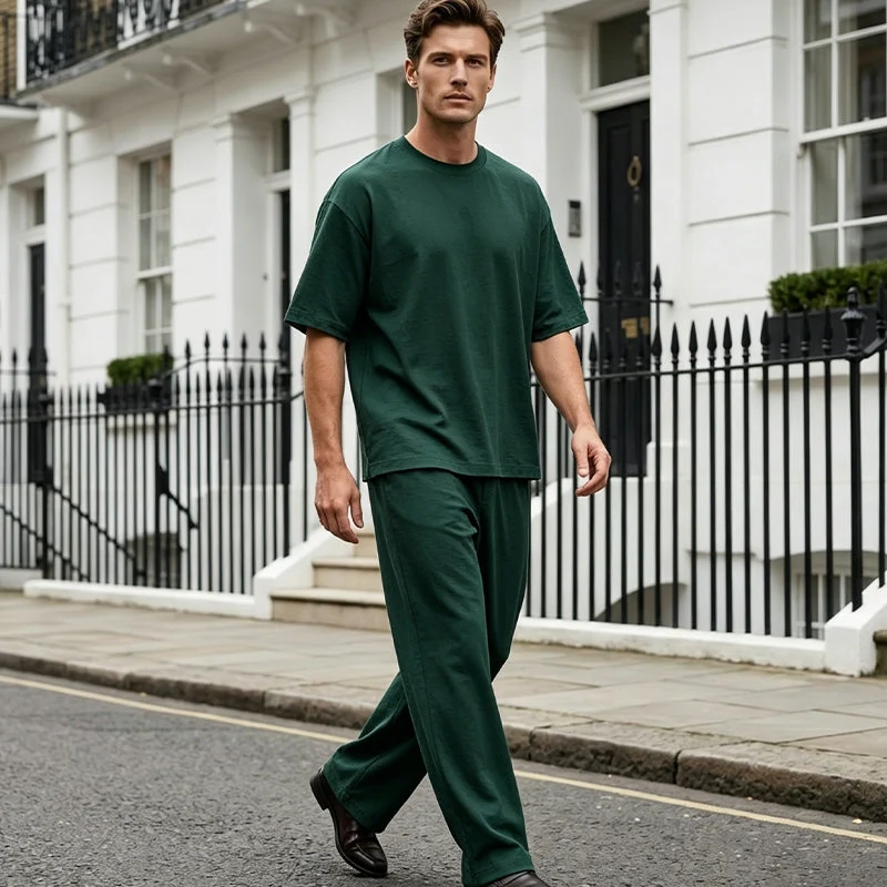 🎁2026 New Arrivals 50% OFF💥Men's T-Shirt & Wide-Leg Pants 2-Piece Set - Image 9