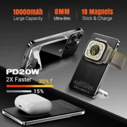 π― Dual Mode Magnetic Power Bank with Stand