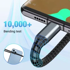 Alternative view of Transparent Luminous 3-in-1 Super Fast Charging Cable