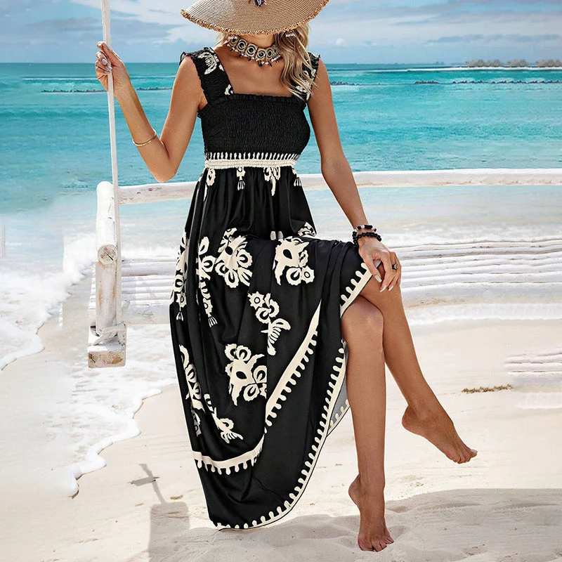 Women’s Summer Print Sleeveless Flowy Long Dress - Image 6