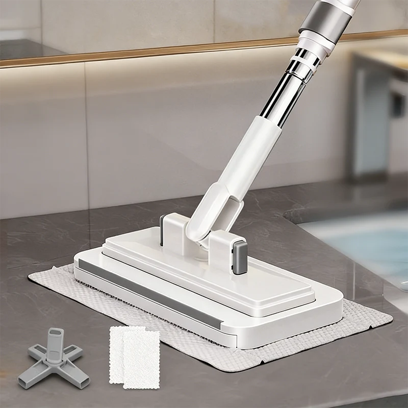 Hands-Free Flat Mop with Universal Cloth Clamp - Image 10