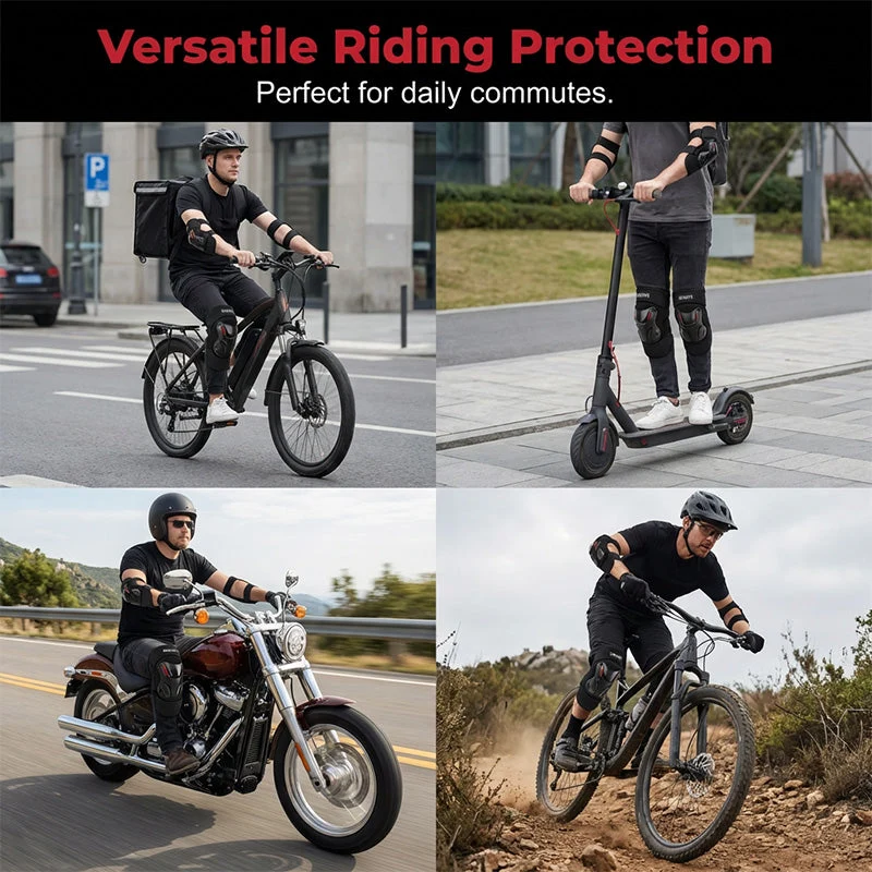 ποΈ 40% OFF NOW! π‘οΈ Motorcycle Knee and Elbow Protector Set β Impact-resistant, adjustable straps & breathable padding β essential for riding, skating or cycling safety πͺ - Image 2