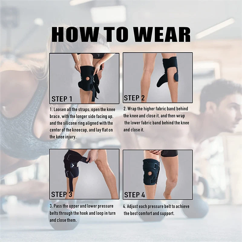 Breathable Adjustable Knee Support Brace - Image 7