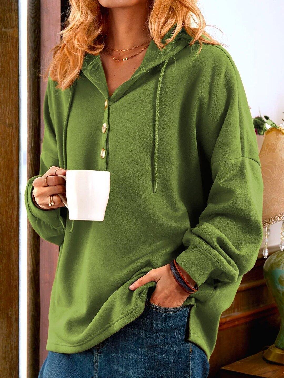 ✨LONG SLEEVE BUTTONED SWEATSHIRT - Image 2