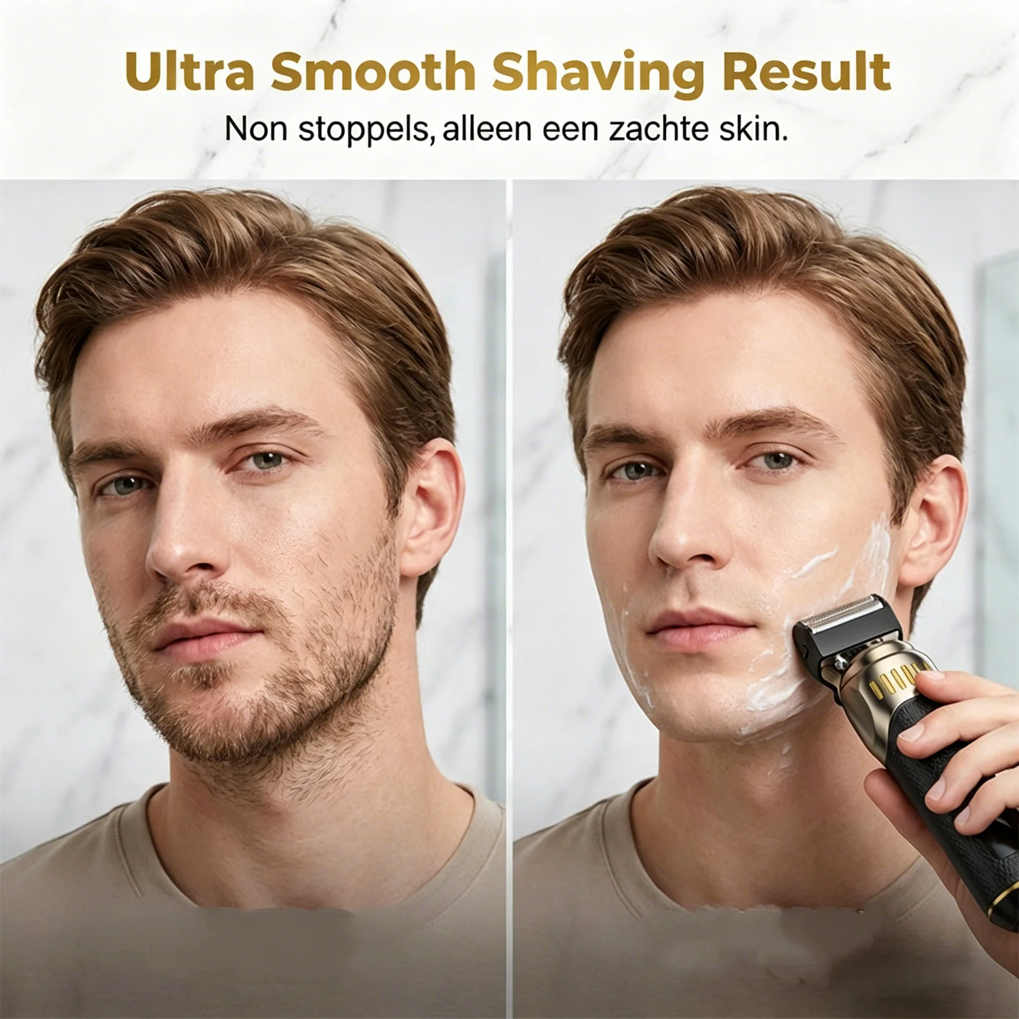 ⏳LIMITED TIME: 50% OFF! 🏆Luxe 3-in-1 Professional Men’s Grooming Set – T-Blade Trimmer, Foil Shaver & Nose Trimmer – With LED Display & USB Rechargeable - Image 6