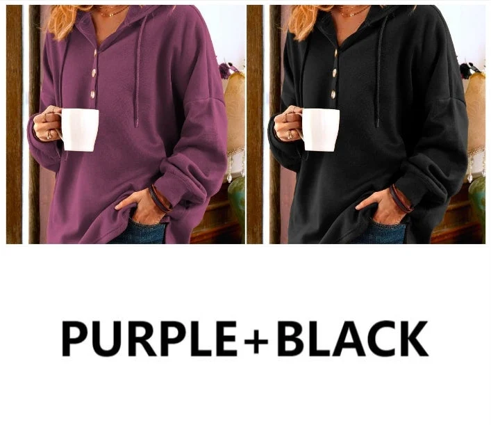 ✨LONG SLEEVE BUTTONED SWEATSHIRT - Image 8