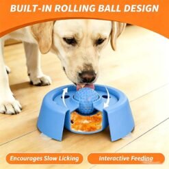 Slow Feeder Licking Bowl with Rolling Ball